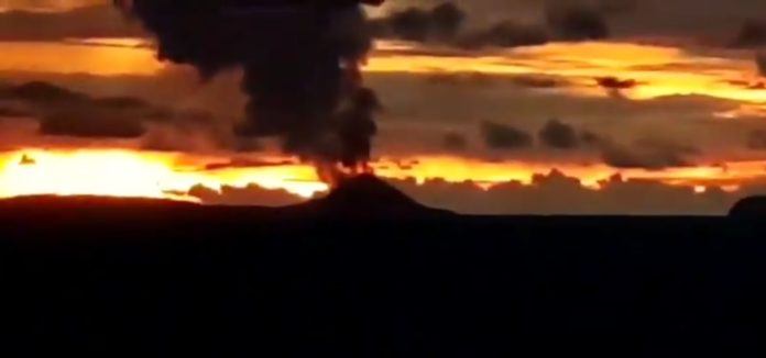 Anak Krakatau Erupting