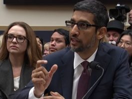 Google CEO Sundar Pichai explains to Congress