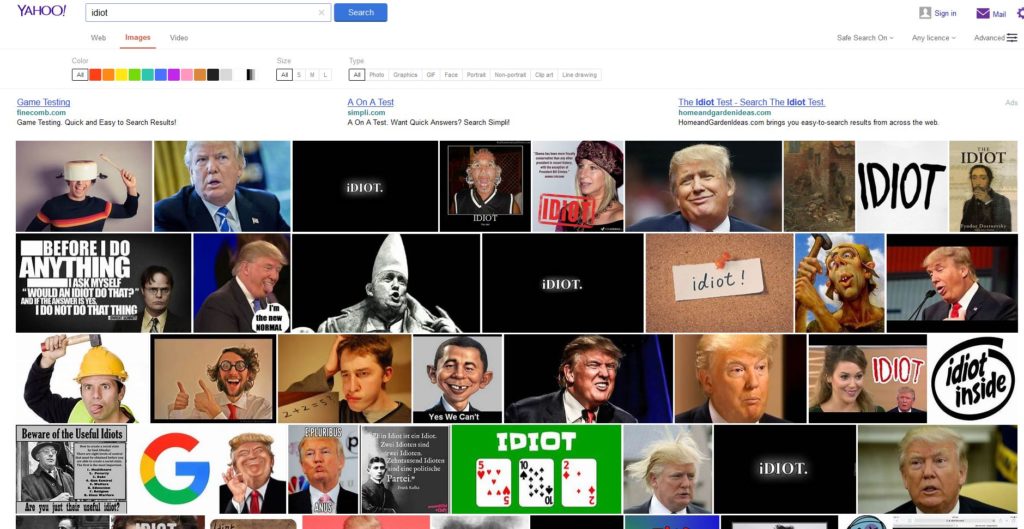 Yahoo Search Idiot Images 12 Dec 2018