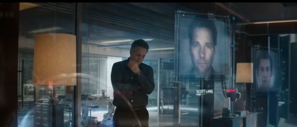 Bruce Banner reviewing list of missing people , in this show we see AntMan and Spider Man on the missing list