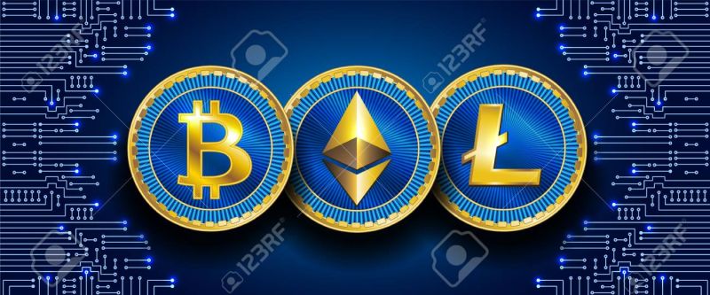 Bitcoin, Ethereum and Litecoin