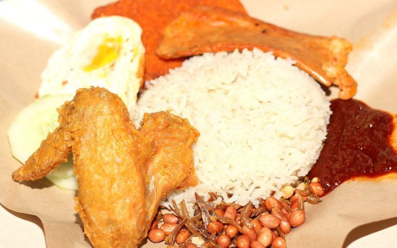 Nasi Lemark Dish served on a plate