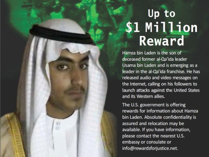 US offering reward for Hamza bin Laden, son of Osama Bin Laden