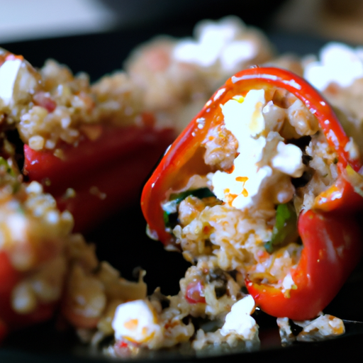 Mediterranean Stuffed Bell Peppers with Quinoa and Feta