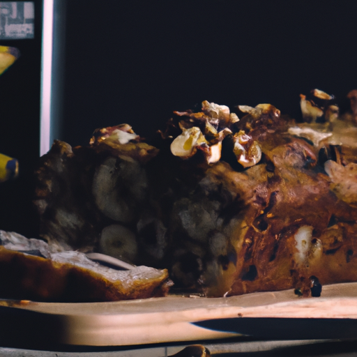 Chocolate Chip Banana Bread with Walnuts and Cinnamon.