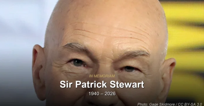 Sir Patrick Stewart speaking at San Diego Comic-Con 2019