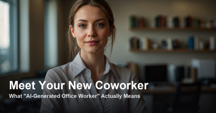AI generated office worker illustration